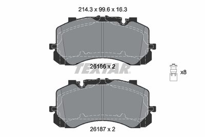 2618601 TEXTAR Комплект тормозных колодок, дисковый тормоз