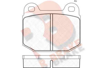 RB1371 R BRAKE Комплект тормозных колодок, дисковый тормоз