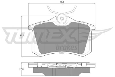 TX1624 TOMEX Brakes Комплект тормозных колодок, дисковый тормоз