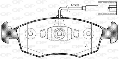 BPA017252 OPEN PARTS Комплект тормозных колодок, дисковый тормоз