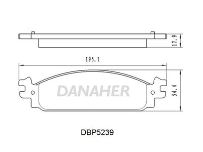 DBP5239 DANAHER Комплект тормозных колодок, дисковый тормоз