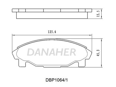 DBP10641 DANAHER Комплект тормозных колодок, дисковый тормоз