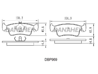 DBP969 DANAHER Комплект тормозных колодок, дисковый тормоз