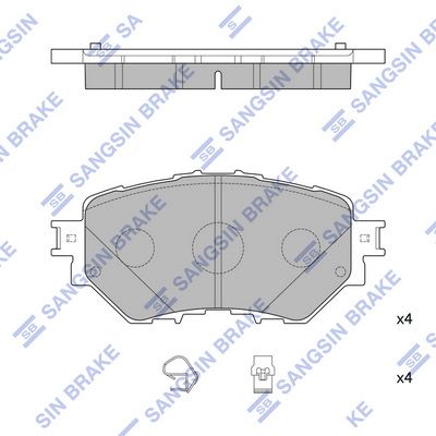 SP4123 Hi-Q Комплект тормозных колодок, дисковый тормоз