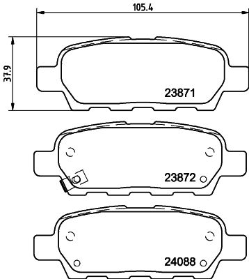 8DB355028031 HELLA Комплект тормозных колодок, дисковый тормоз