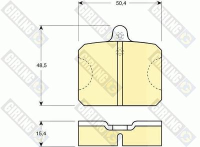 6103009 GIRLING Комплект тормозных колодок, дисковый тормоз