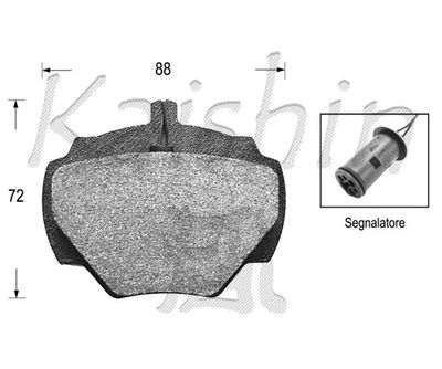 FK10102 KAISHIN Комплект тормозных колодок, дисковый тормоз