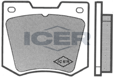 180141 ICER Комплект тормозных колодок, дисковый тормоз