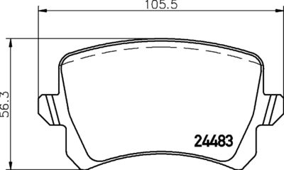 8DB355025331 HELLA PAGID Комплект тормозных колодок, дисковый тормоз