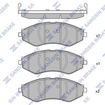 SP1918 Hi-Q Комплект тормозных колодок, дисковый тормоз