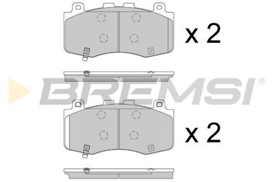 BP3898 BREMSI Комплект тормозных колодок, дисковый тормоз