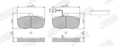 573943J JURID Комплект тормозных колодок, дисковый тормоз