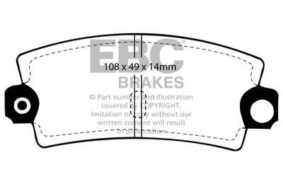 DP4189R EBC Brakes Комплект тормозных колодок, дисковый тормоз