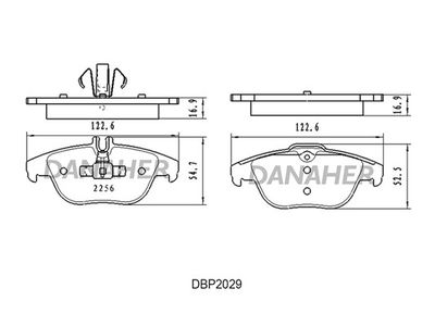 DBP2029 DANAHER Комплект тормозных колодок, дисковый тормоз