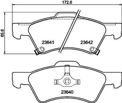 PCP1473 DON Комплект тормозных колодок, дисковый тормоз