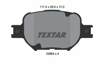 2386401 TEXTAR Комплект тормозных колодок, дисковый тормоз