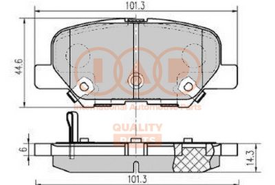 70411151 IAP QUALITY PARTS Комплект тормозных колодок, дисковый тормоз