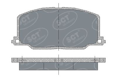 SP123PR SCT - MANNOL Комплект тормозных колодок, дисковый тормоз