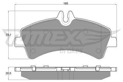 TX1426 TOMEX Brakes Комплект тормозных колодок, дисковый тормоз