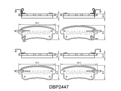 DBP2447 DANAHER Комплект тормозных колодок, дисковый тормоз