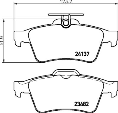 8DB355029631 HELLA PAGID Комплект тормозных колодок, дисковый тормоз