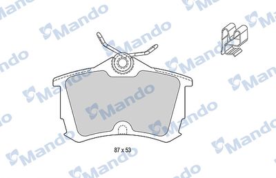 MBF015539 MANDO Комплект тормозных колодок, дисковый тормоз