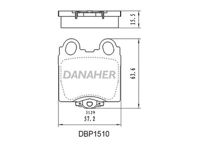 DBP1510 DANAHER Комплект тормозных колодок, дисковый тормоз