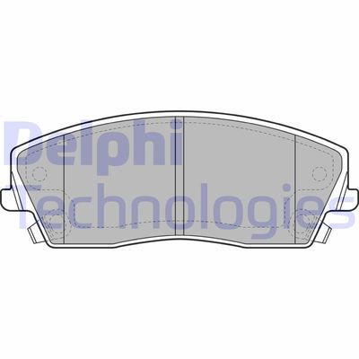 LP2034 DELPHI Комплект тормозных колодок, дисковый тормоз