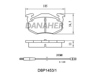 DBP14531 DANAHER Комплект тормозных колодок, дисковый тормоз