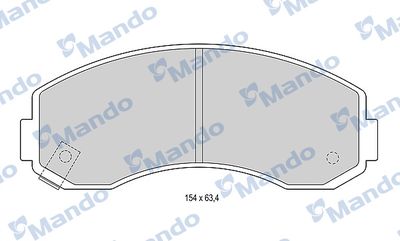 MBF015588 MANDO Комплект тормозных колодок, дисковый тормоз