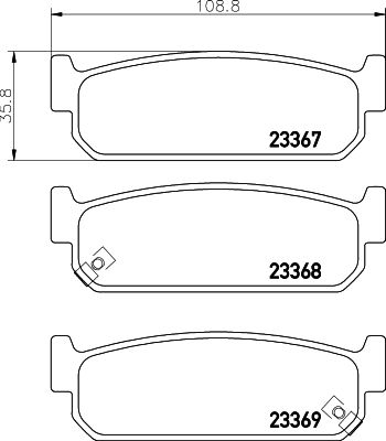 8DB355036621 HELLA PAGID Комплект тормозных колодок, дисковый тормоз