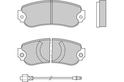 120175 E.T.F. Комплект тормозных колодок, дисковый тормоз