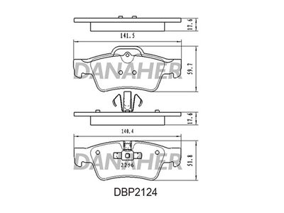 DBP2124 DANAHER Комплект тормозных колодок, дисковый тормоз