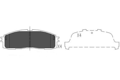 KBP9056 KAVO PARTS Комплект тормозных колодок, дисковый тормоз