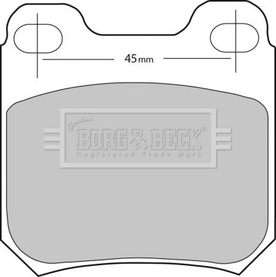 BBP1678 BORG & BECK Комплект тормозных колодок, дисковый тормоз