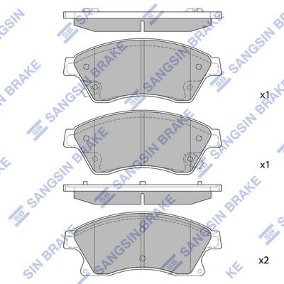 SP1362 Hi-Q Комплект тормозных колодок, дисковый тормоз