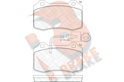 RB1636 R BRAKE Комплект тормозных колодок, дисковый тормоз