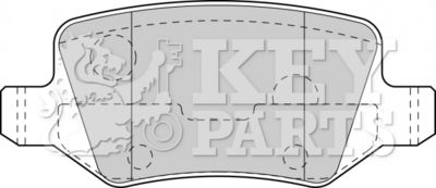 KBP1753 KEY PARTS Комплект тормозных колодок, дисковый тормоз