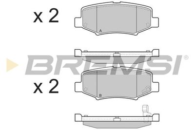 BP3398 BREMSI Комплект тормозных колодок, дисковый тормоз
