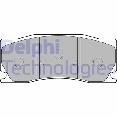 LP2216 DELPHI Комплект тормозных колодок, дисковый тормоз