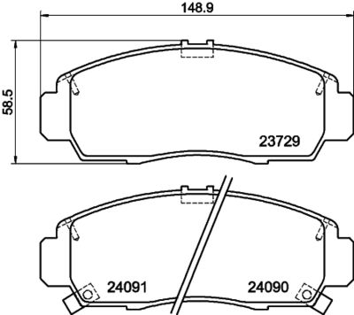 PCP1384 DON Комплект тормозных колодок, дисковый тормоз