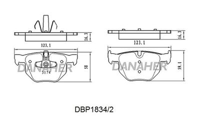 DBP18342 DANAHER Комплект тормозных колодок, дисковый тормоз
