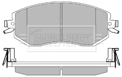 BBP2426 BORG & BECK Комплект тормозных колодок, дисковый тормоз