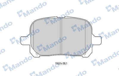 MBF015857 MANDO Комплект тормозных колодок, дисковый тормоз