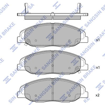 SP2255 Hi-Q Комплект тормозных колодок, дисковый тормоз