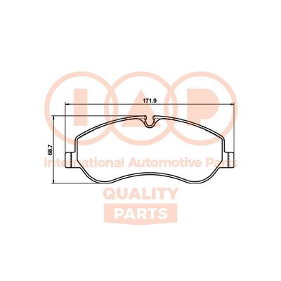 70404053 IAP QUALITY PARTS Комплект тормозных колодок, дисковый тормоз