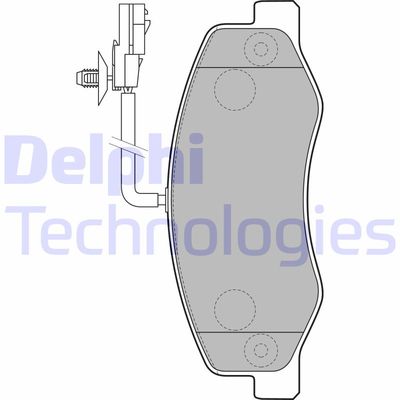LP2192 DELPHI Комплект тормозных колодок, дисковый тормоз