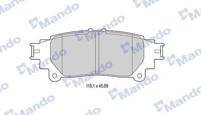 MBF015981 MANDO Комплект тормозных колодок, дисковый тормоз