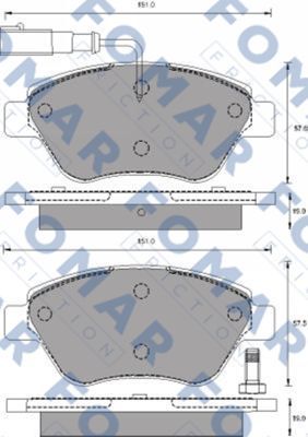 FO694081 FOMAR Friction Комплект тормозных колодок, дисковый тормоз