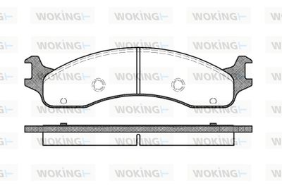 P473300 WOKING Комплект тормозных колодок, дисковый тормоз